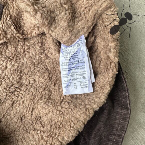 Vintage Y2K Carhartt brown Sherpa work wear vest - Picture 5 of 7